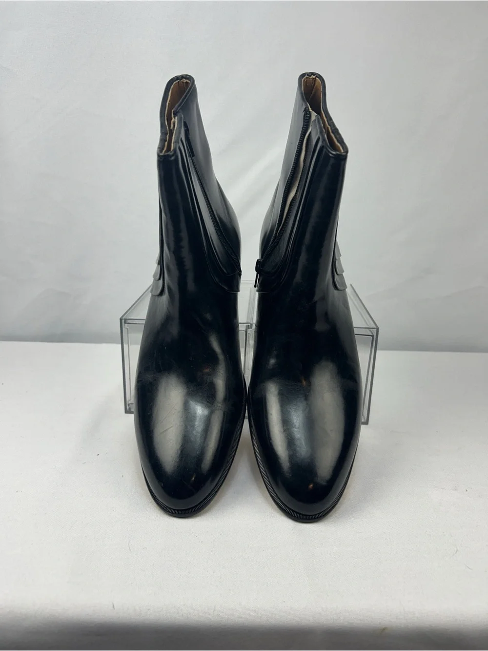 Stacy Adams Black Leather Chukka Zip Boots